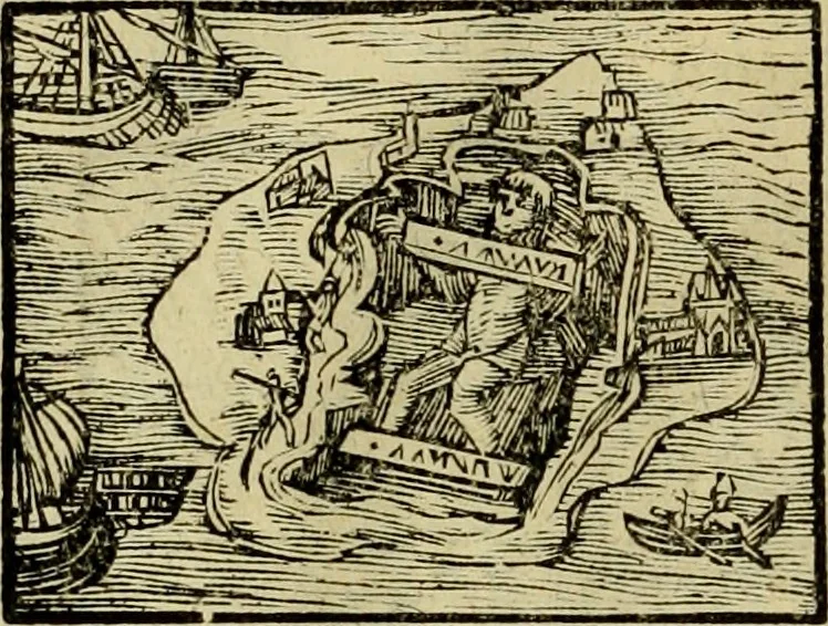 An illustration from Erste Theil der Hoffhaltung des Türckhischen Keysers vnd Othomañischen Reichs Beschreibung : darinn nicht allein der Türcken Empter ... sonder auch aller Türckischen Keysern Namen, Thaten, Krieg vnd Handel, so sie wider die Christen vnd Heyden haben verbracht, biss auff diss M.D.LXXVIII. Jar erstreckt vnd aussgeführet, auff das fleissigst verzeichnet vnd beschrieben : dessgleichen von der Türcken Aberglauben, Religion, Gottesdienst vnd Ceremonien ... : der ander Theil, wahrhaffte Beschreibung aller namhafften Geschichten, Thaten, Handlungen, Krieg ... so sich zwischen den Turcken vnd Christen vom Jar M.D.XX. biss auff das M.D.LXXVIII. Jar ... haben verloffen vnd zugetragen, 1578, leaf 135