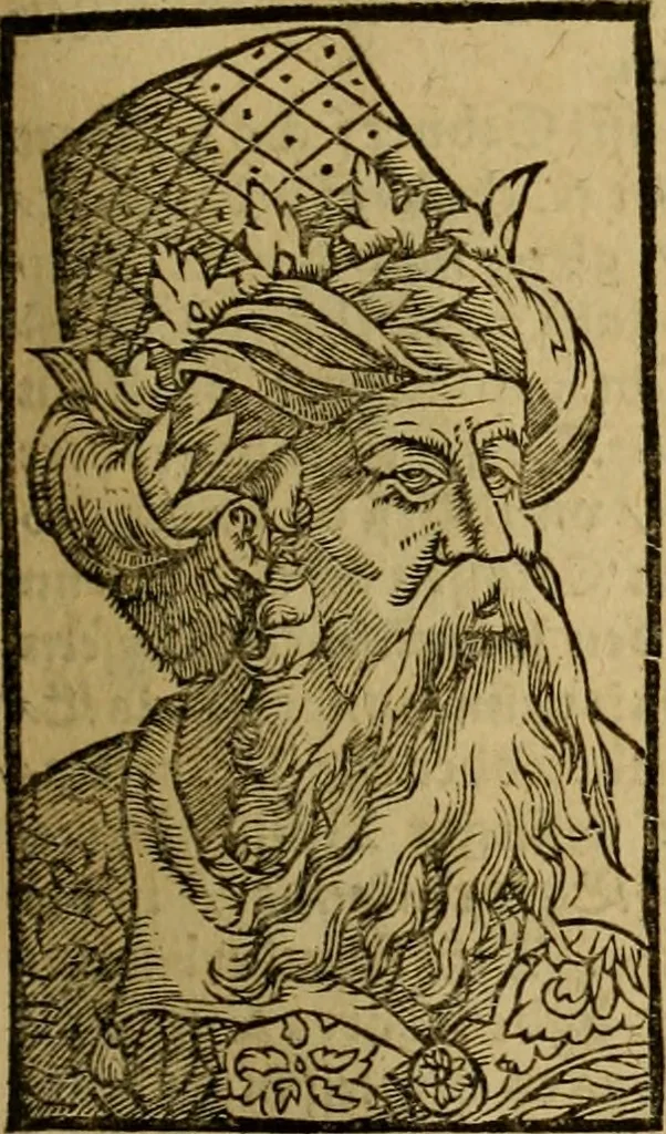 An illustration from Erste Theil der Hoffhaltung des Türckhischen Keysers vnd Othomañischen Reichs Beschreibung : darinn nicht allein der Türcken Empter ... sonder auch aller Türckischen Keysern Namen, Thaten, Krieg vnd Handel, so sie wider die Christen vnd Heyden haben verbracht, biss auff diss M.D.LXXVIII. Jar erstreckt vnd aussgeführet, auff das fleissigst verzeichnet vnd beschrieben : dessgleichen von der Türcken Aberglauben, Religion, Gottesdienst vnd Ceremonien ... : der ander Theil, wahrhaffte Beschreibung aller namhafften Geschichten, Thaten, Handlungen, Krieg ... so sich zwischen den Turcken vnd Christen vom Jar M.D.XX. biss auff das M.D.LXXVIII. Jar ... haben verloffen vnd zugetragen, 1578, leaf 182