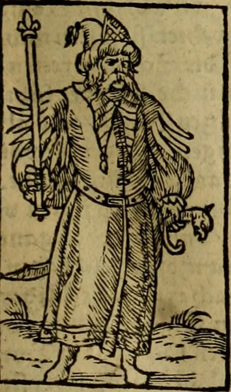 An illustration from Erste Theil der Hoffhaltung des Türckhischen Keysers vnd Othomañischen Reichs Beschreibung : darinn nicht allein der Türcken Empter ... sonder auch aller Türckischen Keysern Namen, Thaten, Krieg vnd Handel, so sie wider die Christen vnd Heyden haben verbracht, biss auff diss M.D.LXXVIII. Jar erstreckt vnd aussgeführet, auff das fleissigst verzeichnet vnd beschrieben : dessgleichen von der Türcken Aberglauben, Religion, Gottesdienst vnd Ceremonien ... : der ander Theil, wahrhaffte Beschreibung aller namhafften Geschichten, Thaten, Handlungen, Krieg ... so sich zwischen den Turcken vnd Christen vom Jar M.D.XX. biss auff das M.D.LXXVIII. Jar ... haben verloffen vnd zugetragen, 1578, leaf 236