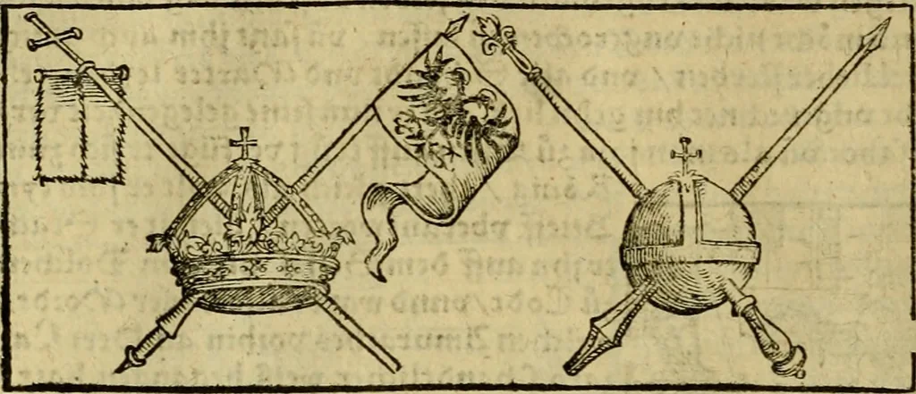 An illustration from Erste Theil der Hoffhaltung des Türckhischen Keysers vnd Othomañischen Reichs Beschreibung : darinn nicht allein der Türcken Empter ... sonder auch aller Türckischen Keysern Namen, Thaten, Krieg vnd Handel, so sie wider die Christen vnd Heyden haben verbracht, biss auff diss M.D.LXXVIII. Jar erstreckt vnd aussgeführet, auff das fleissigst verzeichnet vnd beschrieben : dessgleichen von der Türcken Aberglauben, Religion, Gottesdienst vnd Ceremonien ... : der ander Theil, wahrhaffte Beschreibung aller namhafften Geschichten, Thaten, Handlungen, Krieg ... so sich zwischen den Turcken vnd Christen vom Jar M.D.XX. biss auff das M.D.LXXVIII. Jar ... haben verloffen vnd zugetragen, 1578, leaf 237