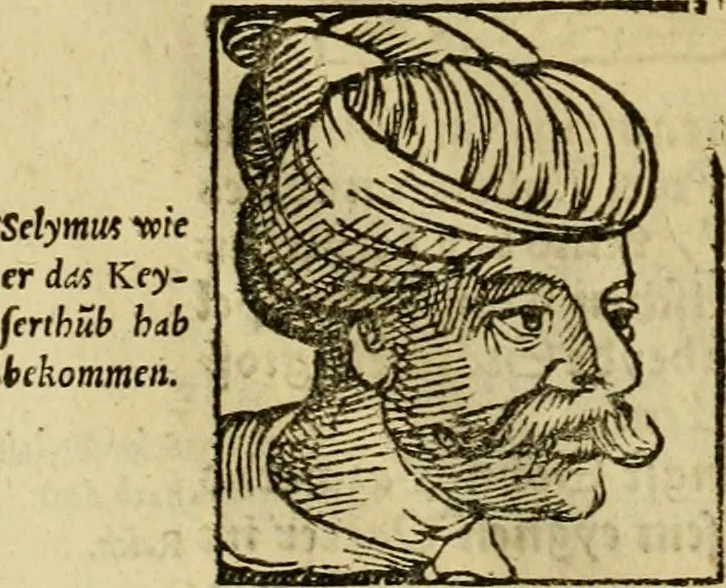 An illustration from Erste Theil der Hoffhaltung des Türckhischen Keysers vnd Othomañischen Reichs Beschreibung : darinn nicht allein der Türcken Empter ... sonder auch aller Türckischen Keysern Namen, Thaten, Krieg vnd Handel, so sie wider die Christen vnd Heyden haben verbracht, biss auff diss M.D.LXXVIII. Jar erstreckt vnd aussgeführet, auff das fleissigst verzeichnet vnd beschrieben : dessgleichen von der Türcken Aberglauben, Religion, Gottesdienst vnd Ceremonien ... : der ander Theil, wahrhaffte Beschreibung aller namhafften Geschichten, Thaten, Handlungen, Krieg ... so sich zwischen den Turcken vnd Christen vom Jar M.D.XX. biss auff das M.D.LXXVIII. Jar ... haben verloffen vnd zugetragen, 1578, leaf 263