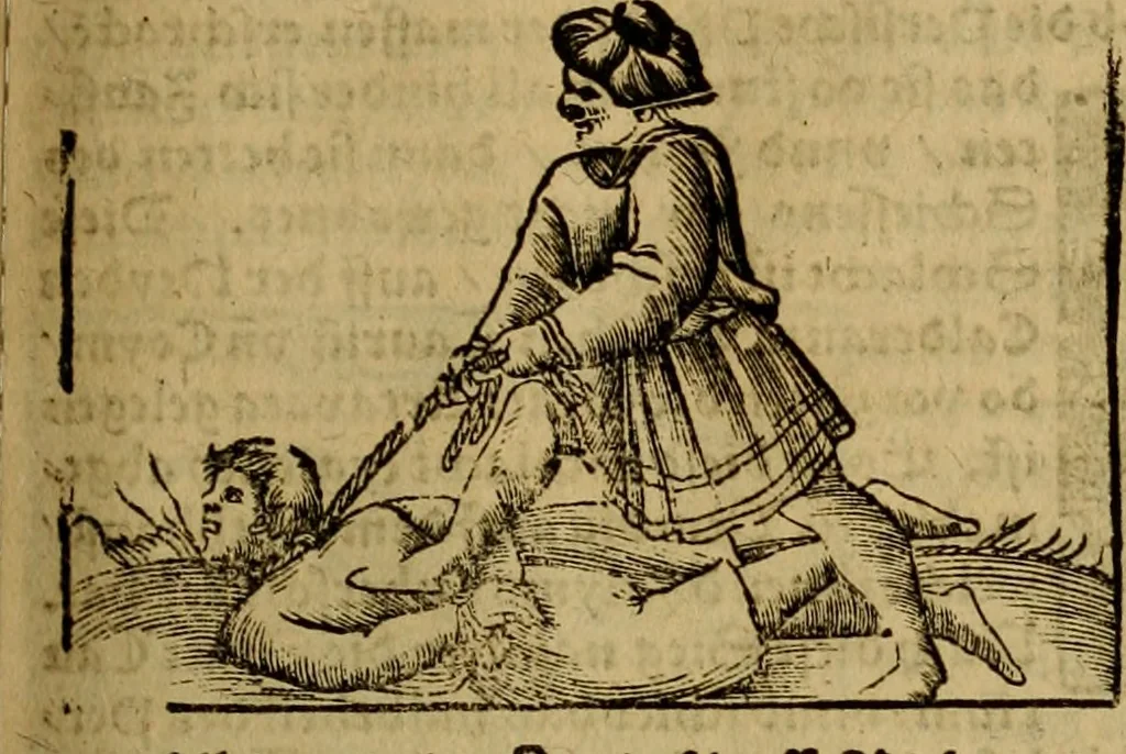 An illustration from Erste Theil der Hoffhaltung des Türckhischen Keysers vnd Othomañischen Reichs Beschreibung : darinn nicht allein der Türcken Empter ... sonder auch aller Türckischen Keysern Namen, Thaten, Krieg vnd Handel, so sie wider die Christen vnd Heyden haben verbracht, biss auff diss M.D.LXXVIII. Jar erstreckt vnd aussgeführet, auff das fleissigst verzeichnet vnd beschrieben : dessgleichen von der Türcken Aberglauben, Religion, Gottesdienst vnd Ceremonien ... : der ander Theil, wahrhaffte Beschreibung aller namhafften Geschichten, Thaten, Handlungen, Krieg ... so sich zwischen den Turcken vnd Christen vom Jar M.D.XX. biss auff das M.D.LXXVIII. Jar ... haben verloffen vnd zugetragen, 1578, leaf 268