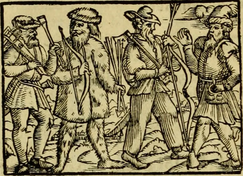 An illustration from Erste Theil der Hoffhaltung des Türckhischen Keysers vnd Othomañischen Reichs Beschreibung : darinn nicht allein der Türcken Empter ... sonder auch aller Türckischen Keysern Namen, Thaten, Krieg vnd Handel, so sie wider die Christen vnd Heyden haben verbracht, biss auff diss M.D.LXXVIII. Jar erstreckt vnd aussgeführet, auff das fleissigst verzeichnet vnd beschrieben : dessgleichen von der Türcken Aberglauben, Religion, Gottesdienst vnd Ceremonien ... : der ander Theil, wahrhaffte Beschreibung aller namhafften Geschichten, Thaten, Handlungen, Krieg ... so sich zwischen den Turcken vnd Christen vom Jar M.D.XX. biss auff das M.D.LXXVIII. Jar ... haben verloffen vnd zugetragen, 1578, leaf 27
