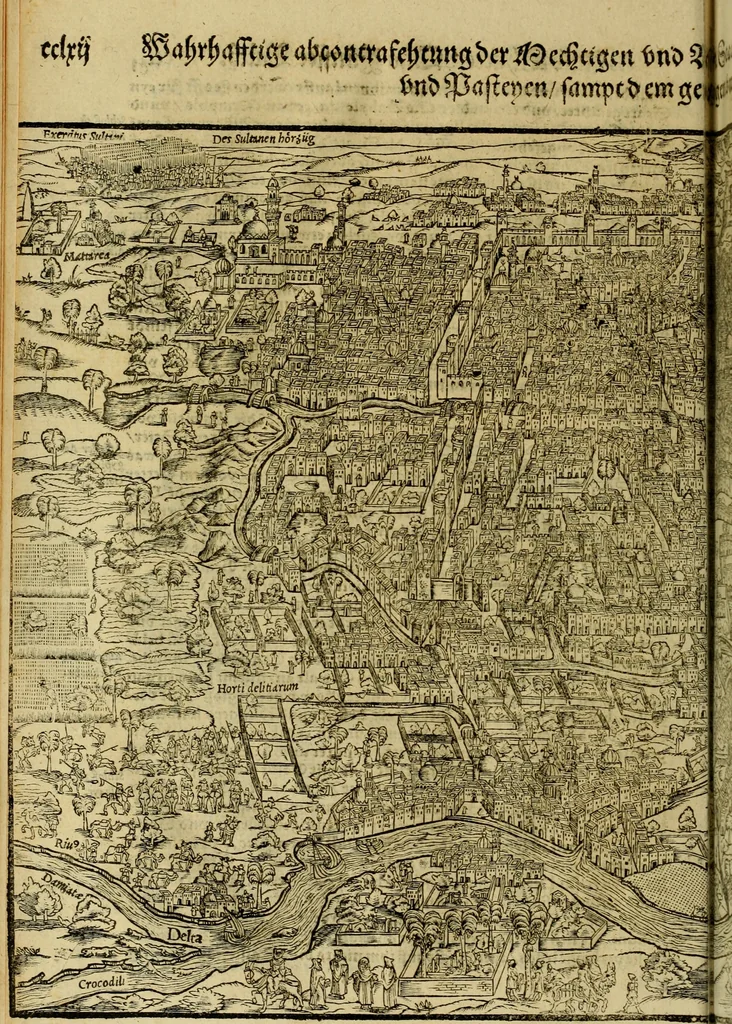 An illustration from Erste Theil der Hoffhaltung des Türckhischen Keysers vnd Othomañischen Reichs Beschreibung : darinn nicht allein der Türcken Empter ... sonder auch aller Türckischen Keysern Namen, Thaten, Krieg vnd Handel, so sie wider die Christen vnd Heyden haben verbracht, biss auff diss M.D.LXXVIII. Jar erstreckt vnd aussgeführet, auff das fleissigst verzeichnet vnd beschrieben : dessgleichen von der Türcken Aberglauben, Religion, Gottesdienst vnd Ceremonien ... : der ander Theil, wahrhaffte Beschreibung aller namhafften Geschichten, Thaten, Handlungen, Krieg ... so sich zwischen den Turcken vnd Christen vom Jar M.D.XX. biss auff das M.D.LXXVIII. Jar ... haben verloffen vnd zugetragen, 1578, leaf 273