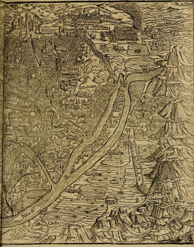 An illustration from Erste Theil der Hoffhaltung des Türckhischen Keysers vnd Othomañischen Reichs Beschreibung : darinn nicht allein der Türcken Empter ... sonder auch aller Türckischen Keysern Namen, Thaten, Krieg vnd Handel, so sie wider die Christen vnd Heyden haben verbracht, biss auff diss M.D.LXXVIII. Jar erstreckt vnd aussgeführet, auff das fleissigst verzeichnet vnd beschrieben : dessgleichen von der Türcken Aberglauben, Religion, Gottesdienst vnd Ceremonien ... : der ander Theil, wahrhaffte Beschreibung aller namhafften Geschichten, Thaten, Handlungen, Krieg ... so sich zwischen den Turcken vnd Christen vom Jar M.D.XX. biss auff das M.D.LXXVIII. Jar ... haben verloffen vnd zugetragen, 1578, leaf 274