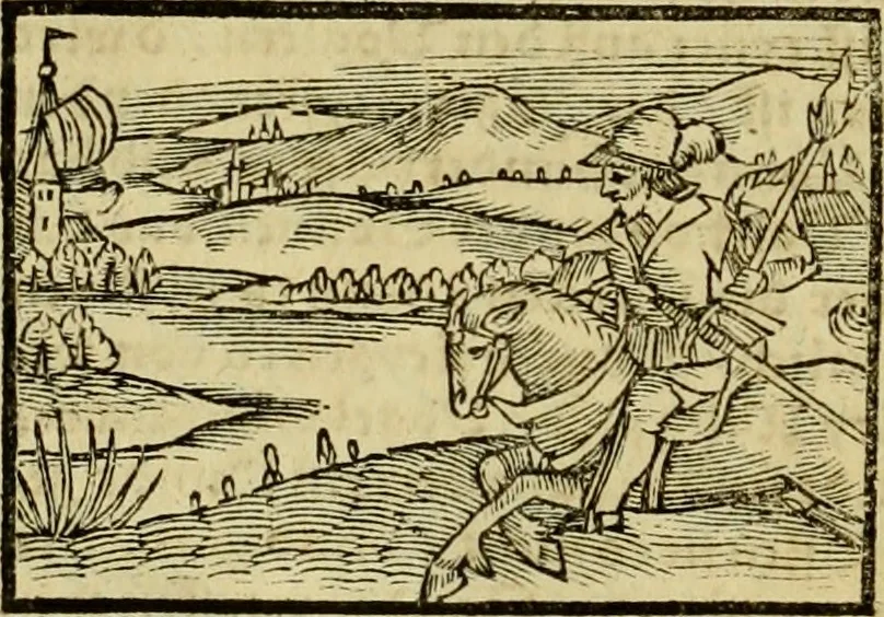 An illustration from Erste Theil der Hoffhaltung des Türckhischen Keysers vnd Othomañischen Reichs Beschreibung : darinn nicht allein der Türcken Empter ... sonder auch aller Türckischen Keysern Namen, Thaten, Krieg vnd Handel, so sie wider die Christen vnd Heyden haben verbracht, biss auff diss M.D.LXXVIII. Jar erstreckt vnd aussgeführet, auff das fleissigst verzeichnet vnd beschrieben : dessgleichen von der Türcken Aberglauben, Religion, Gottesdienst vnd Ceremonien ... : der ander Theil, wahrhaffte Beschreibung aller namhafften Geschichten, Thaten, Handlungen, Krieg ... so sich zwischen den Turcken vnd Christen vom Jar M.D.XX. biss auff das M.D.LXXVIII. Jar ... haben verloffen vnd zugetragen, 1578, leaf 33
