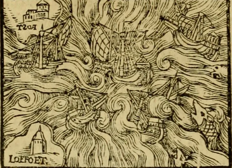 An illustration from Erste Theil der Hoffhaltung des Türckhischen Keysers vnd Othomañischen Reichs Beschreibung : darinn nicht allein der Türcken Empter ... sonder auch aller Türckischen Keysern Namen, Thaten, Krieg vnd Handel, so sie wider die Christen vnd Heyden haben verbracht, biss auff diss M.D.LXXVIII. Jar erstreckt vnd aussgeführet, auff das fleissigst verzeichnet vnd beschrieben : dessgleichen von der Türcken Aberglauben, Religion, Gottesdienst vnd Ceremonien ... : der ander Theil, wahrhaffte Beschreibung aller namhafften Geschichten, Thaten, Handlungen, Krieg ... so sich zwischen den Turcken vnd Christen vom Jar M.D.XX. biss auff das M.D.LXXVIII. Jar ... haben verloffen vnd zugetragen, 1578, leaf 387
