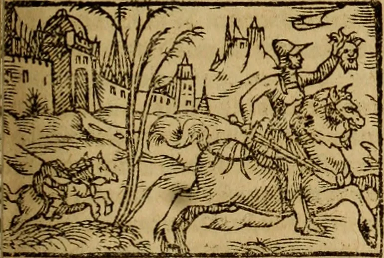 An illustration from Erste Theil der Hoffhaltung des Türckhischen Keysers vnd Othomañischen Reichs Beschreibung : darinn nicht allein der Türcken Empter ... sonder auch aller Türckischen Keysern Namen, Thaten, Krieg vnd Handel, so sie wider die Christen vnd Heyden haben verbracht, biss auff diss M.D.LXXVIII. Jar erstreckt vnd aussgeführet, auff das fleissigst verzeichnet vnd beschrieben : dessgleichen von der Türcken Aberglauben, Religion, Gottesdienst vnd Ceremonien ... : der ander Theil, wahrhaffte Beschreibung aller namhafften Geschichten, Thaten, Handlungen, Krieg ... so sich zwischen den Turcken vnd Christen vom Jar M.D.XX. biss auff das M.D.LXXVIII. Jar ... haben verloffen vnd zugetragen, 1578, leaf 396