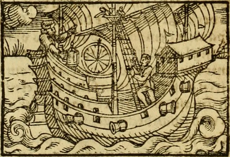 An illustration from Erste Theil der Hoffhaltung des Türckhischen Keysers vnd Othomañischen Reichs Beschreibung : darinn nicht allein der Türcken Empter ... sonder auch aller Türckischen Keysern Namen, Thaten, Krieg vnd Handel, so sie wider die Christen vnd Heyden haben verbracht, biss auff diss M.D.LXXVIII. Jar erstreckt vnd aussgeführet, auff das fleissigst verzeichnet vnd beschrieben : dessgleichen von der Türcken Aberglauben, Religion, Gottesdienst vnd Ceremonien ... : der ander Theil, wahrhaffte Beschreibung aller namhafften Geschichten, Thaten, Handlungen, Krieg ... so sich zwischen den Turcken vnd Christen vom Jar M.D.XX. biss auff das M.D.LXXVIII. Jar ... haben verloffen vnd zugetragen, 1578, leaf 417