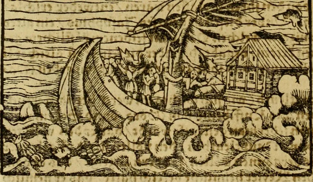 An illustration from Erste Theil der Hoffhaltung des Türckhischen Keysers vnd Othomañischen Reichs Beschreibung : darinn nicht allein der Türcken Empter ... sonder auch aller Türckischen Keysern Namen, Thaten, Krieg vnd Handel, so sie wider die Christen vnd Heyden haben verbracht, biss auff diss M.D.LXXVIII. Jar erstreckt vnd aussgeführet, auff das fleissigst verzeichnet vnd beschrieben : dessgleichen von der Türcken Aberglauben, Religion, Gottesdienst vnd Ceremonien ... : der ander Theil, wahrhaffte Beschreibung aller namhafften Geschichten, Thaten, Handlungen, Krieg ... so sich zwischen den Turcken vnd Christen vom Jar M.D.XX. biss auff das M.D.LXXVIII. Jar ... haben verloffen vnd zugetragen, 1578, leaf 421