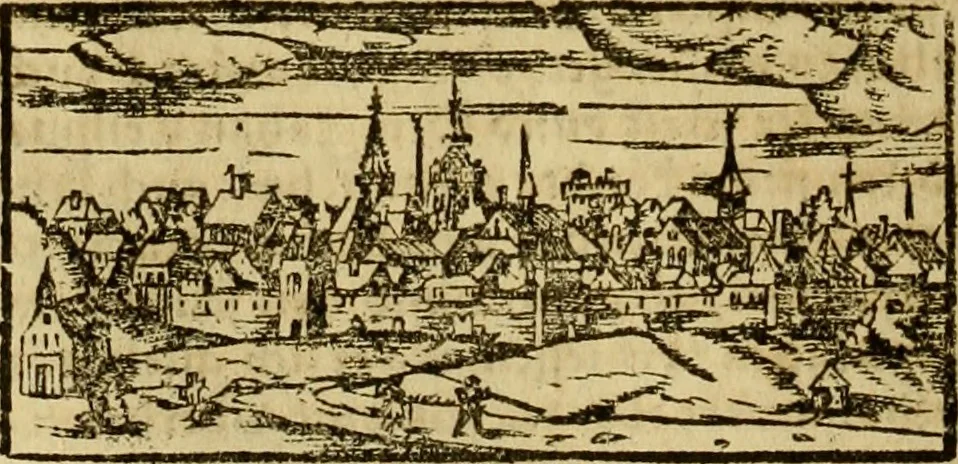 An illustration from Erste Theil der Hoffhaltung des Türckhischen Keysers vnd Othomañischen Reichs Beschreibung : darinn nicht allein der Türcken Empter ... sonder auch aller Türckischen Keysern Namen, Thaten, Krieg vnd Handel, so sie wider die Christen vnd Heyden haben verbracht, biss auff diss M.D.LXXVIII. Jar erstreckt vnd aussgeführet, auff das fleissigst verzeichnet vnd beschrieben : dessgleichen von der Türcken Aberglauben, Religion, Gottesdienst vnd Ceremonien ... : der ander Theil, wahrhaffte Beschreibung aller namhafften Geschichten, Thaten, Handlungen, Krieg ... so sich zwischen den Turcken vnd Christen vom Jar M.D.XX. biss auff das M.D.LXXVIII. Jar ... haben verloffen vnd zugetragen, 1578, leaf 445