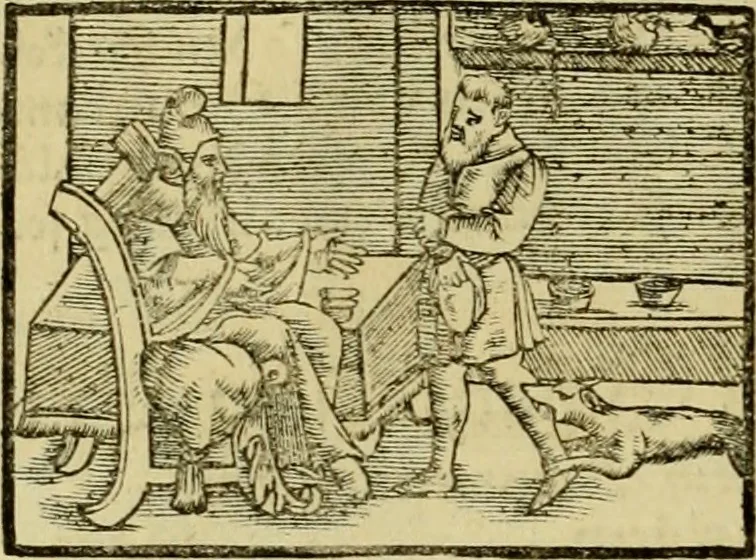 An illustration from Erste Theil der Hoffhaltung des Türckhischen Keysers vnd Othomañischen Reichs Beschreibung : darinn nicht allein der Türcken Empter ... sonder auch aller Türckischen Keysern Namen, Thaten, Krieg vnd Handel, so sie wider die Christen vnd Heyden haben verbracht, biss auff diss M.D.LXXVIII. Jar erstreckt vnd aussgeführet, auff das fleissigst verzeichnet vnd beschrieben : dessgleichen von der Türcken Aberglauben, Religion, Gottesdienst vnd Ceremonien ... : der ander Theil, wahrhaffte Beschreibung aller namhafften Geschichten, Thaten, Handlungen, Krieg ... so sich zwischen den Turcken vnd Christen vom Jar M.D.XX. biss auff das M.D.LXXVIII. Jar ... haben verloffen vnd zugetragen, 1578, leaf 45