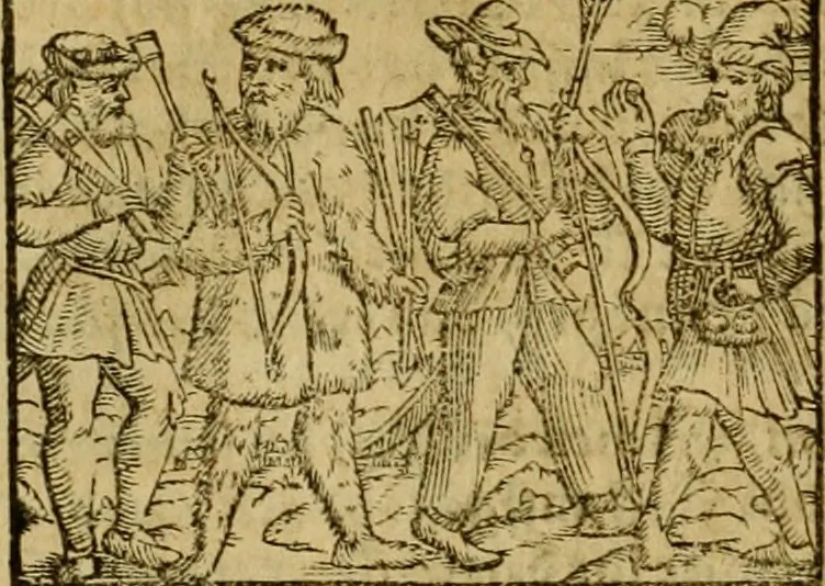 An illustration from Erste Theil der Hoffhaltung des Türckhischen Keysers vnd Othomañischen Reichs Beschreibung : darinn nicht allein der Türcken Empter ... sonder auch aller Türckischen Keysern Namen, Thaten, Krieg vnd Handel, so sie wider die Christen vnd Heyden haben verbracht, biss auff diss M.D.LXXVIII. Jar erstreckt vnd aussgeführet, auff das fleissigst verzeichnet vnd beschrieben : dessgleichen von der Türcken Aberglauben, Religion, Gottesdienst vnd Ceremonien ... : der ander Theil, wahrhaffte Beschreibung aller namhafften Geschichten, Thaten, Handlungen, Krieg ... so sich zwischen den Turcken vnd Christen vom Jar M.D.XX. biss auff das M.D.LXXVIII. Jar ... haben verloffen vnd zugetragen, 1578, leaf 451