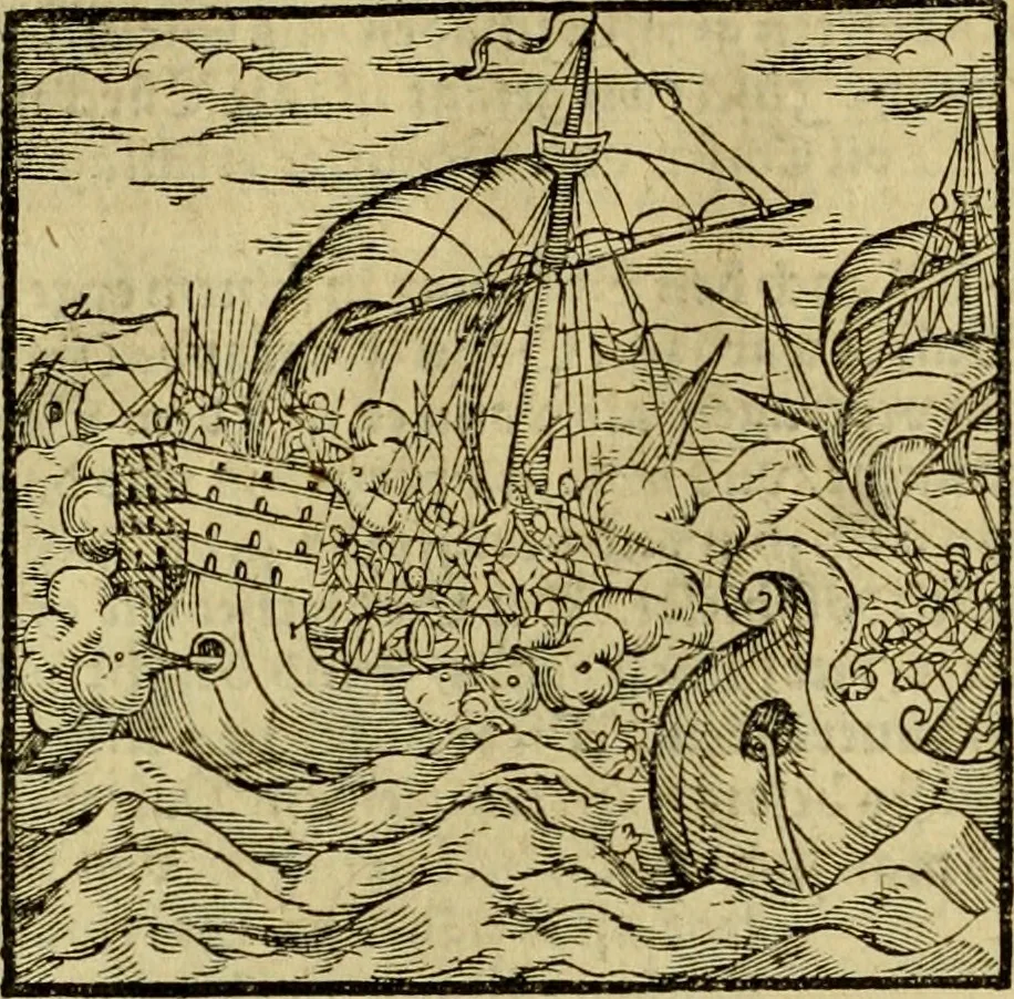An illustration from Erste Theil der Hoffhaltung des Türckhischen Keysers vnd Othomañischen Reichs Beschreibung : darinn nicht allein der Türcken Empter ... sonder auch aller Türckischen Keysern Namen, Thaten, Krieg vnd Handel, so sie wider die Christen vnd Heyden haben verbracht, biss auff diss M.D.LXXVIII. Jar erstreckt vnd aussgeführet, auff das fleissigst verzeichnet vnd beschrieben : dessgleichen von der Türcken Aberglauben, Religion, Gottesdienst vnd Ceremonien ... : der ander Theil, wahrhaffte Beschreibung aller namhafften Geschichten, Thaten, Handlungen, Krieg ... so sich zwischen den Turcken vnd Christen vom Jar M.D.XX. biss auff das M.D.LXXVIII. Jar ... haben verloffen vnd zugetragen, 1578, leaf 511