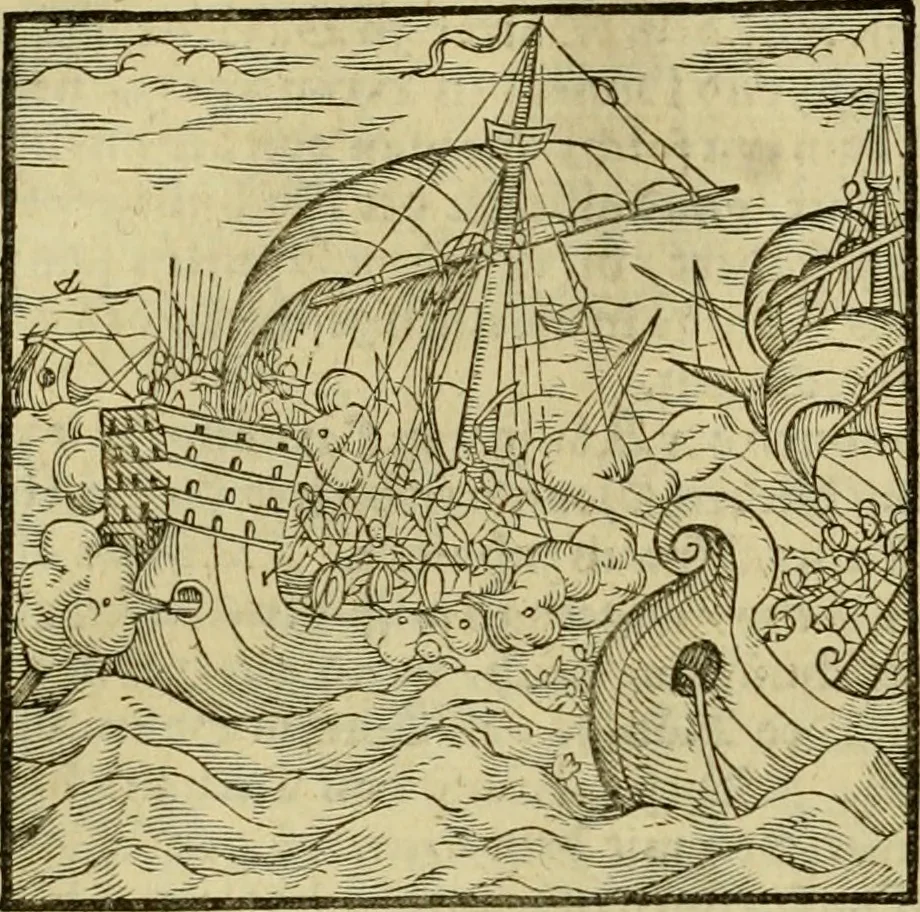 An illustration from Erste Theil der Hoffhaltung des Türckhischen Keysers vnd Othomañischen Reichs Beschreibung : darinn nicht allein der Türcken Empter ... sonder auch aller Türckischen Keysern Namen, Thaten, Krieg vnd Handel, so sie wider die Christen vnd Heyden haben verbracht, biss auff diss M.D.LXXVIII. Jar erstreckt vnd aussgeführet, auff das fleissigst verzeichnet vnd beschrieben : dessgleichen von der Türcken Aberglauben, Religion, Gottesdienst vnd Ceremonien ... : der ander Theil, wahrhaffte Beschreibung aller namhafften Geschichten, Thaten, Handlungen, Krieg ... so sich zwischen den Turcken vnd Christen vom Jar M.D.XX. biss auff das M.D.LXXVIII. Jar ... haben verloffen vnd zugetragen, 1578, leaf 529