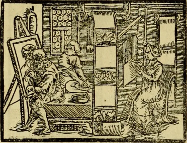An illustration from Erste Theil der Hoffhaltung des Türckhischen Keysers vnd Othomañischen Reichs Beschreibung : darinn nicht allein der Türcken Empter ... sonder auch aller Türckischen Keysern Namen, Thaten, Krieg vnd Handel, so sie wider die Christen vnd Heyden haben verbracht, biss auff diss M.D.LXXVIII. Jar erstreckt vnd aussgeführet, auff das fleissigst verzeichnet vnd beschrieben : dessgleichen von der Türcken Aberglauben, Religion, Gottesdienst vnd Ceremonien ... : der ander Theil, wahrhaffte Beschreibung aller namhafften Geschichten, Thaten, Handlungen, Krieg ... so sich zwischen den Turcken vnd Christen vom Jar M.D.XX. biss auff das M.D.LXXVIII. Jar ... haben verloffen vnd zugetragen, 1578, leaf 57