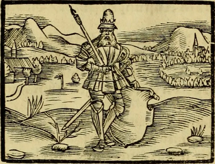 An illustration from Erste Theil der Hoffhaltung des Türckhischen Keysers vnd Othomañischen Reichs Beschreibung : darinn nicht allein der Türcken Empter ... sonder auch aller Türckischen Keysern Namen, Thaten, Krieg vnd Handel, so sie wider die Christen vnd Heyden haben verbracht, biss auff diss M.D.LXXVIII. Jar erstreckt vnd aussgeführet, auff das fleissigst verzeichnet vnd beschrieben : dessgleichen von der Türcken Aberglauben, Religion, Gottesdienst vnd Ceremonien ... : der ander Theil, wahrhaffte Beschreibung aller namhafften Geschichten, Thaten, Handlungen, Krieg ... so sich zwischen den Turcken vnd Christen vom Jar M.D.XX. biss auff das M.D.LXXVIII. Jar ... haben verloffen vnd zugetragen, 1578, leaf 63