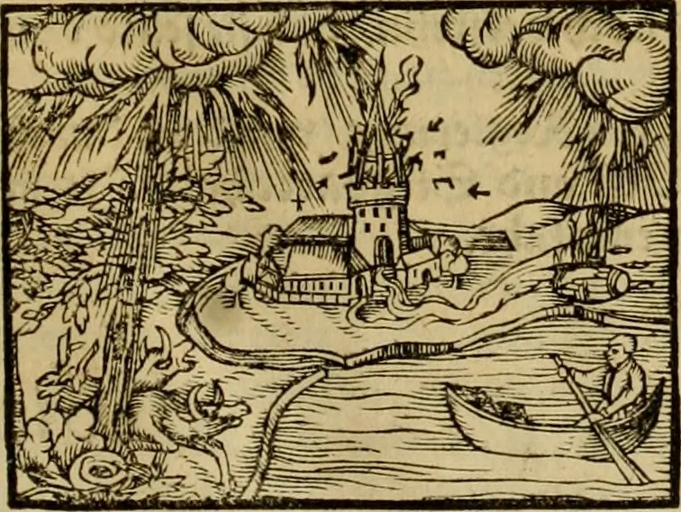 An illustration from Erste Theil der Hoffhaltung des Türckhischen Keysers vnd Othomañischen Reichs Beschreibung : darinn nicht allein der Türcken Empter ... sonder auch aller Türckischen Keysern Namen, Thaten, Krieg vnd Handel, so sie wider die Christen vnd Heyden haben verbracht, biss auff diss M.D.LXXVIII. Jar erstreckt vnd aussgeführet, auff das fleissigst verzeichnet vnd beschrieben : dessgleichen von der Türcken Aberglauben, Religion, Gottesdienst vnd Ceremonien ... : der ander Theil, wahrhaffte Beschreibung aller namhafften Geschichten, Thaten, Handlungen, Krieg ... so sich zwischen den Turcken vnd Christen vom Jar M.D.XX. biss auff das M.D.LXXVIII. Jar ... haben verloffen vnd zugetragen, 1578, leaf 64