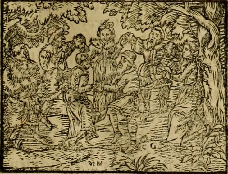 An illustration from Erste Theil der Hoffhaltung des Türckhischen Keysers vnd Othomañischen Reichs Beschreibung : darinn nicht allein der Türcken Empter ... sonder auch aller Türckischen Keysern Namen, Thaten, Krieg vnd Handel, so sie wider die Christen vnd Heyden haben verbracht, biss auff diss M.D.LXXVIII. Jar erstreckt vnd aussgeführet, auff das fleissigst verzeichnet vnd beschrieben : dessgleichen von der Türcken Aberglauben, Religion, Gottesdienst vnd Ceremonien ... : der ander Theil, wahrhaffte Beschreibung aller namhafften Geschichten, Thaten, Handlungen, Krieg ... so sich zwischen den Turcken vnd Christen vom Jar M.D.XX. biss auff das M.D.LXXVIII. Jar ... haben verloffen vnd zugetragen, 1578, leaf 76