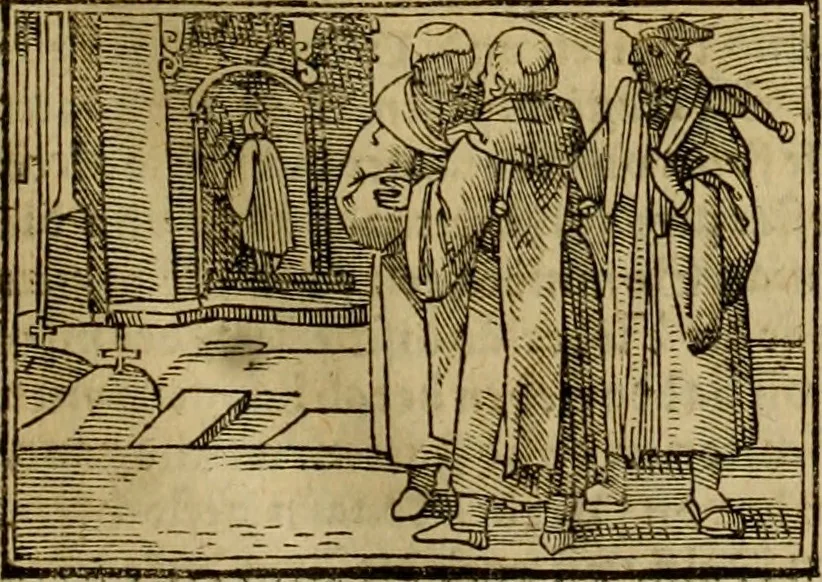 An illustration from Erste Theil der Hoffhaltung des Türckhischen Keysers vnd Othomañischen Reichs Beschreibung : darinn nicht allein der Türcken Empter ... sonder auch aller Türckischen Keysern Namen, Thaten, Krieg vnd Handel, so sie wider die Christen vnd Heyden haben verbracht, biss auff diss M.D.LXXVIII. Jar erstreckt vnd aussgeführet, auff das fleissigst verzeichnet vnd beschrieben : dessgleichen von der Türcken Aberglauben, Religion, Gottesdienst vnd Ceremonien ... : der ander Theil, wahrhaffte Beschreibung aller namhafften Geschichten, Thaten, Handlungen, Krieg ... so sich zwischen den Turcken vnd Christen vom Jar M.D.XX. biss auff das M.D.LXXVIII. Jar ... haben verloffen vnd zugetragen, 1578, leaf 78