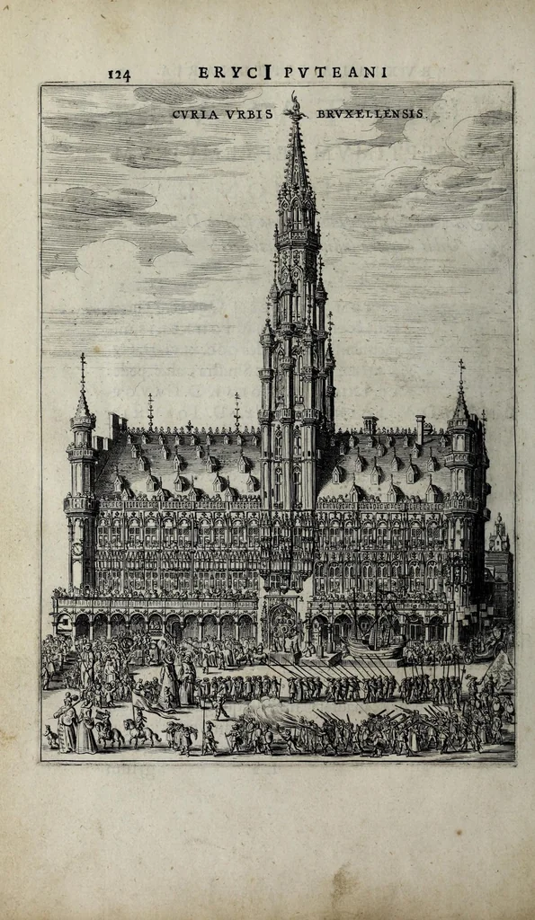 An illustration from ErycI Puteani BamelrodI Bruxella, incomparabili exemplo septenaria, Gripho Palladio descripta : luminibus historicis, politicis, miscellaneis distincta & explicata : plenum item urbis elogium, velut loquens imago, 1646, leaf 170