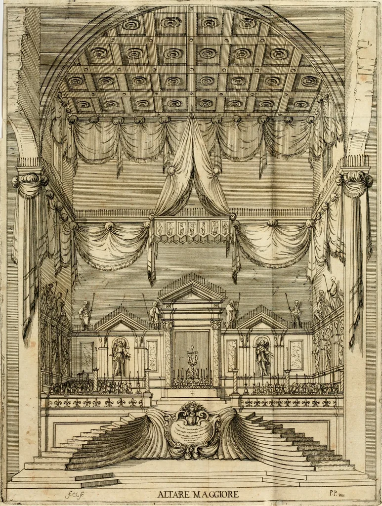 An illustration from Esequie della Maestà Christianiss. di Luigi XIII il Giusto rè di Francia e di Nauarra. Celebrate in Firenze dall'Altezza Serenis. di Ferdinando II gran duca di Toscana, 1644, leaf 70