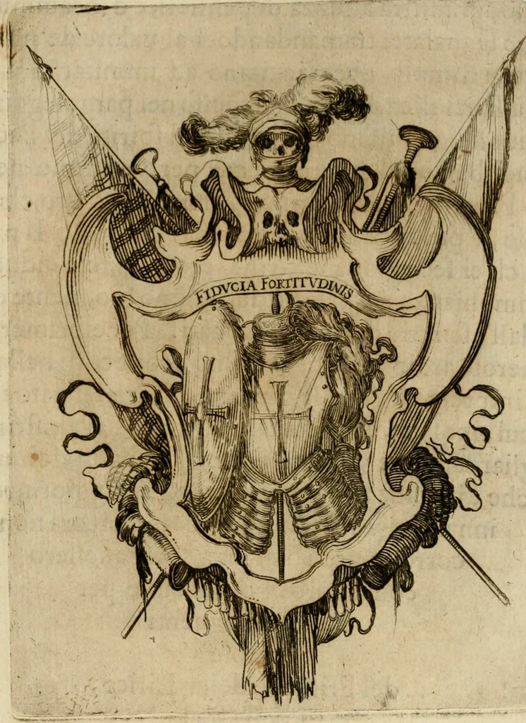 An illustration from Esequie del serenissimo principe Francesco : celebrate in Fiorenza dal serenissimo Ferdinando II, granduca di Toscana, suo fratello, nell'insigne collegiata di S. Lorenzo il dì 30 d'agosto 1634, 1634, leaf 38