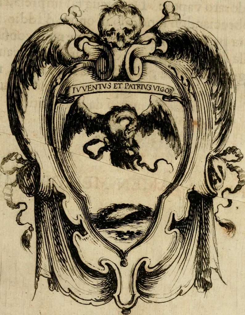 An illustration from Esequie del serenissimo principe Francesco : celebrate in Fiorenza dal serenissimo Ferdinando II, granduca di Toscana, suo fratello, nell'insigne collegiata di S. Lorenzo il dì 30 d'agosto 1634, 1634, leaf 40