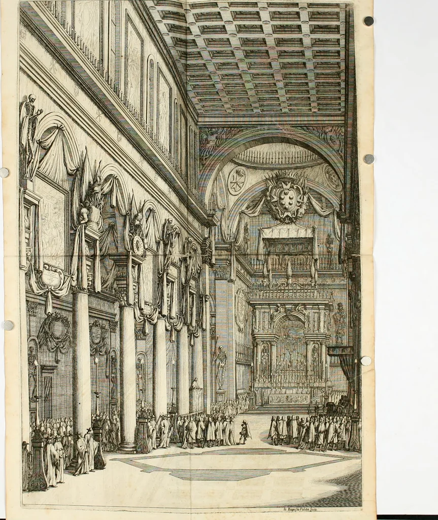 An illustration from Esequie del serenissimo Ferdinando II, gran duca di Toscana celebrate in Firenze dal serenissimo gran duca Cosimo III, 1671, leaf 13