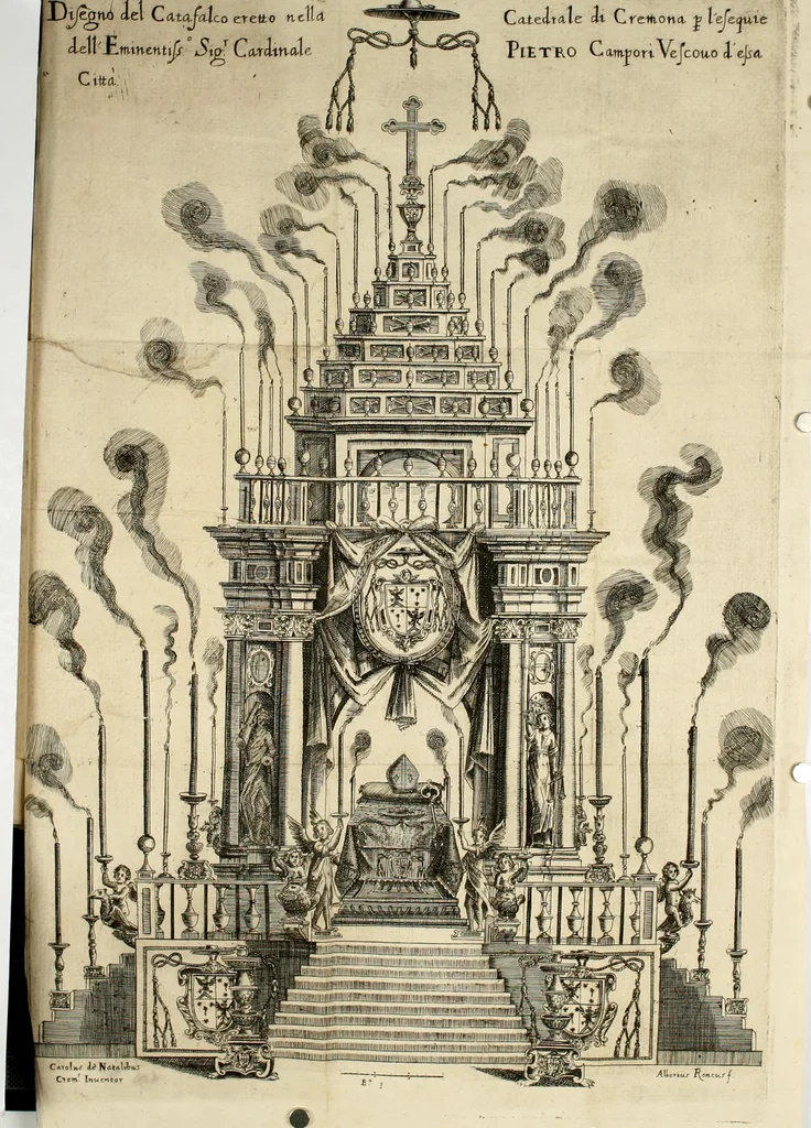 An illustration from Racconto dell'esequie fatte in Cremona all'eminentissimo signor cardinale Pietro Campori, vescouo d'essa città, 1643, leaf 95