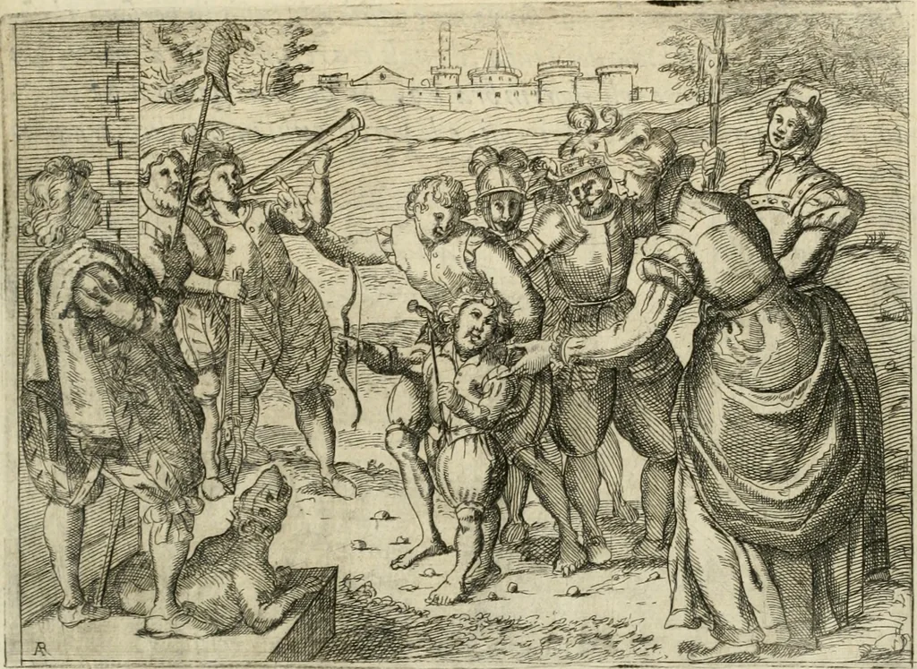 An illustration from Eseqvie d'Arrigo qvarto cristianissimo re di Francia, e di Navarra : celebrate in Firenze dal serenissimo don Cosimo II granduca di Toscana, 1610, leaf 26