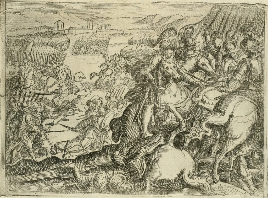 An illustration from Eseqvie d'Arrigo qvarto cristianissimo re di Francia, e di Navarra : celebrate in Firenze dal serenissimo don Cosimo II granduca di Toscana, 1610, leaf 30