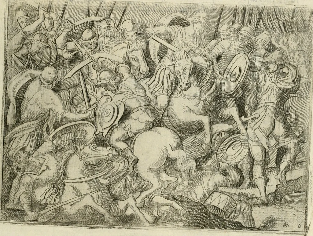 An illustration from Eseqvie d'Arrigo qvarto cristianissimo re di Francia, e di Navarra : celebrate in Firenze dal serenissimo don Cosimo II granduca di Toscana, 1610, leaf 32