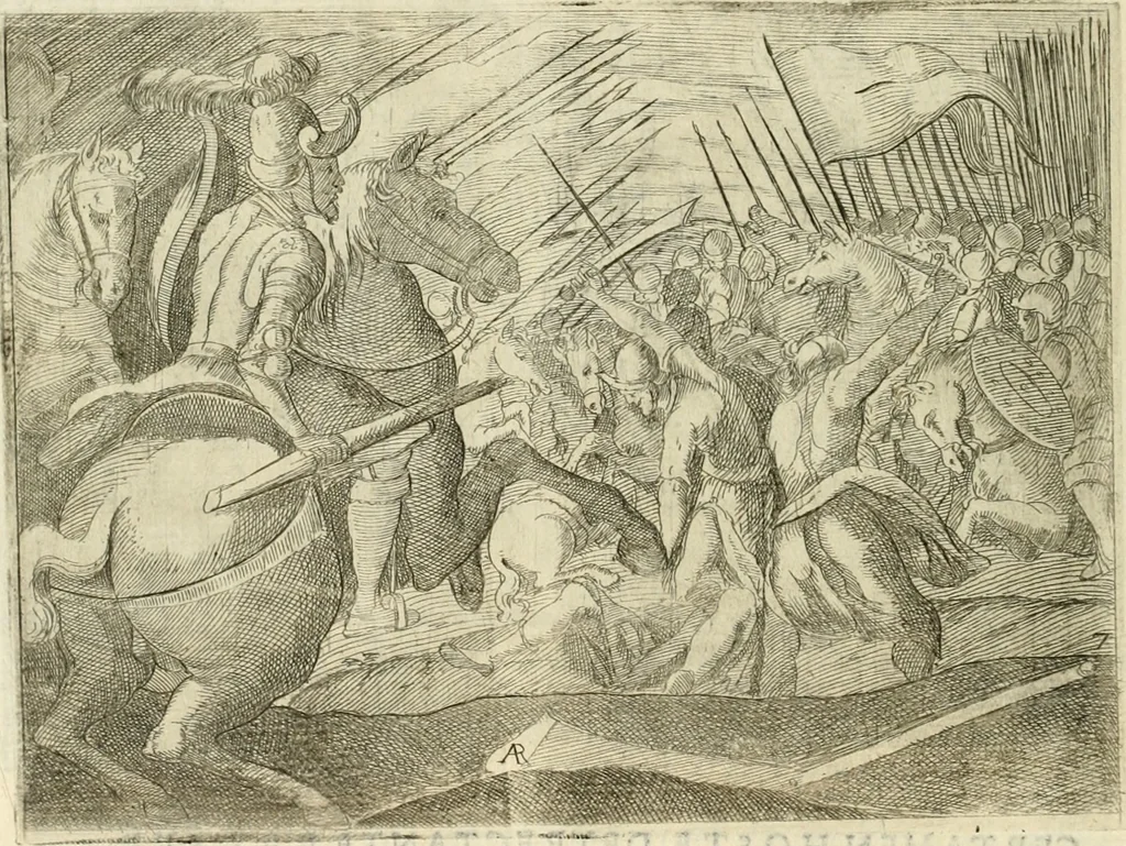 An illustration from Eseqvie d'Arrigo qvarto cristianissimo re di Francia, e di Navarra : celebrate in Firenze dal serenissimo don Cosimo II granduca di Toscana, 1610, leaf 33