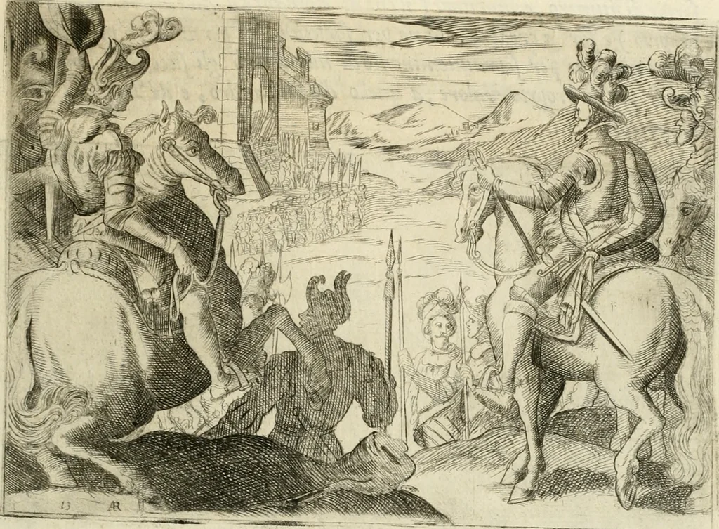 An illustration from Eseqvie d'Arrigo qvarto cristianissimo re di Francia, e di Navarra : celebrate in Firenze dal serenissimo don Cosimo II granduca di Toscana, 1610, leaf 40