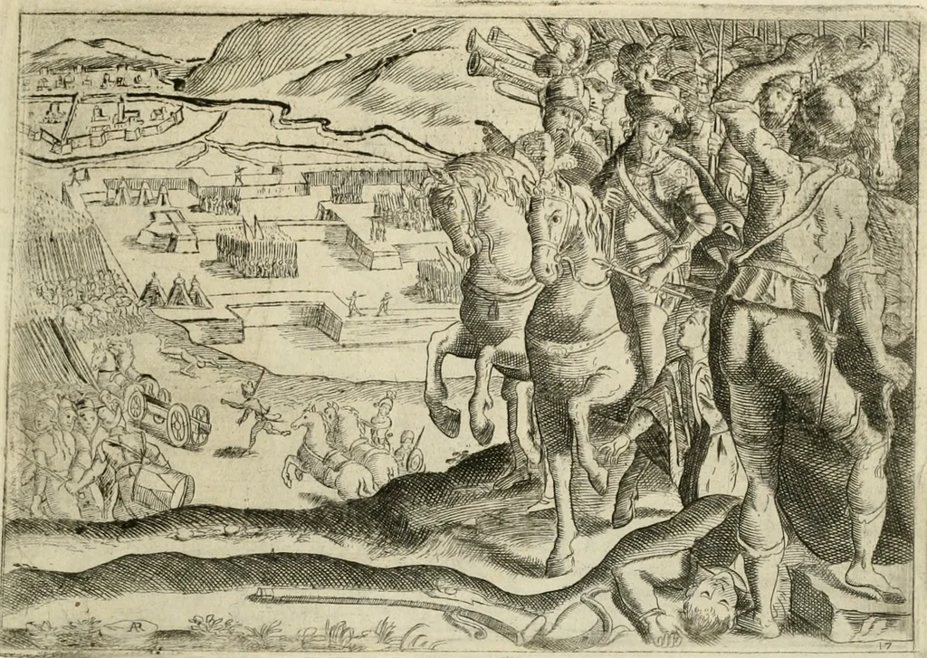 An illustration from Eseqvie d'Arrigo qvarto cristianissimo re di Francia, e di Navarra : celebrate in Firenze dal serenissimo don Cosimo II granduca di Toscana, 1610, leaf 44