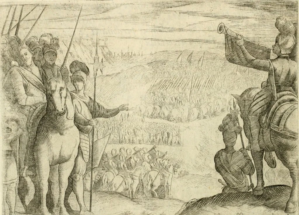 An illustration from Eseqvie d'Arrigo qvarto cristianissimo re di Francia, e di Navarra : celebrate in Firenze dal serenissimo don Cosimo II granduca di Toscana, 1610, leaf 49