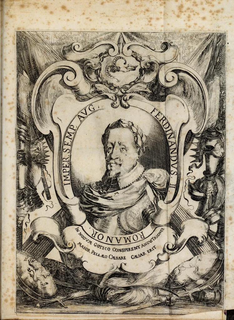 An illustration from Eseqvie della maestà cesarea dell'imperadore Ferdinando II : celebrate dall'altezza sereniss. di Ferdinando II, gran duca di Toscana, nell'insigne collegiata di San Lorenzo, il dì 2. d'aprile 1637, 1638, leaf 11