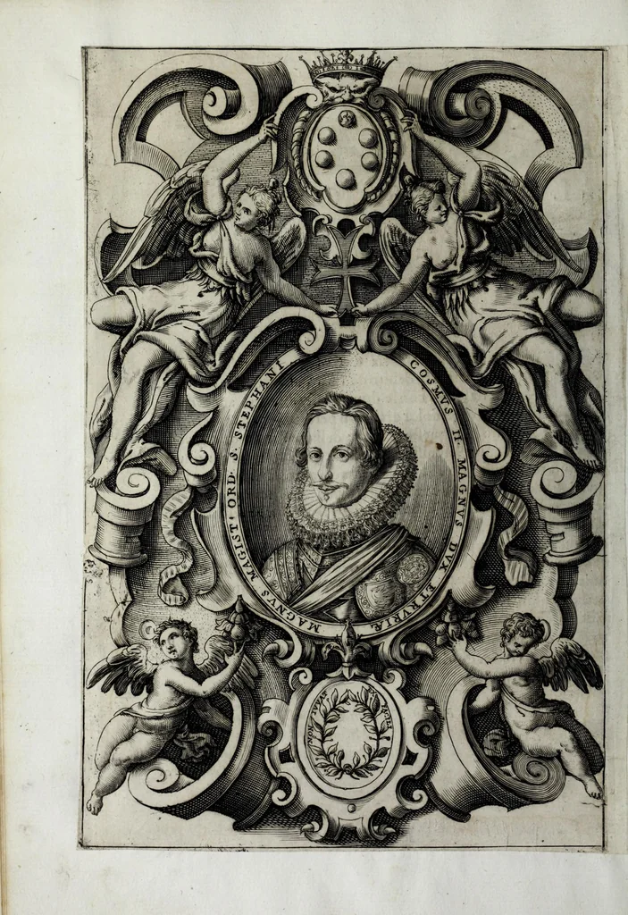 An illustration from Eseqvie fatte in Venetia dalla natione fiorentina al serenissimo d. Cosimo II qvarto gran dvca di Toscana il dì 25 di maggio j62j, 1621, leaf 10