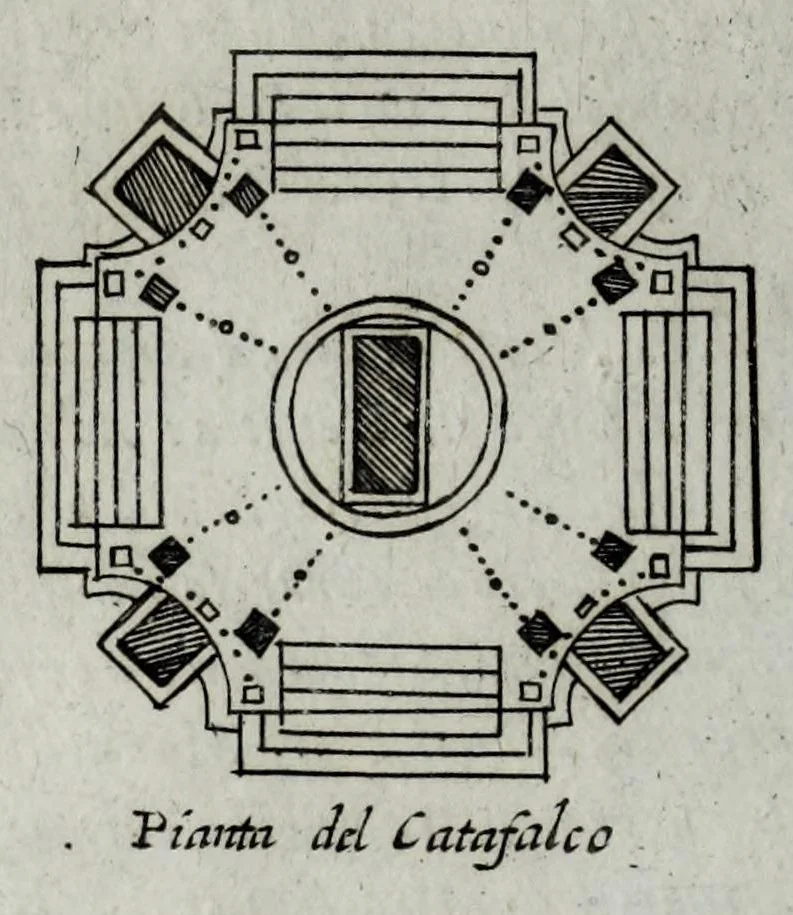 An illustration from Eseqvie fatte in Venetia dalla natione fiorentina al serenissimo d. Cosimo II qvarto gran dvca di Toscana il dì 25 di maggio j62j, 1621, leaf 12