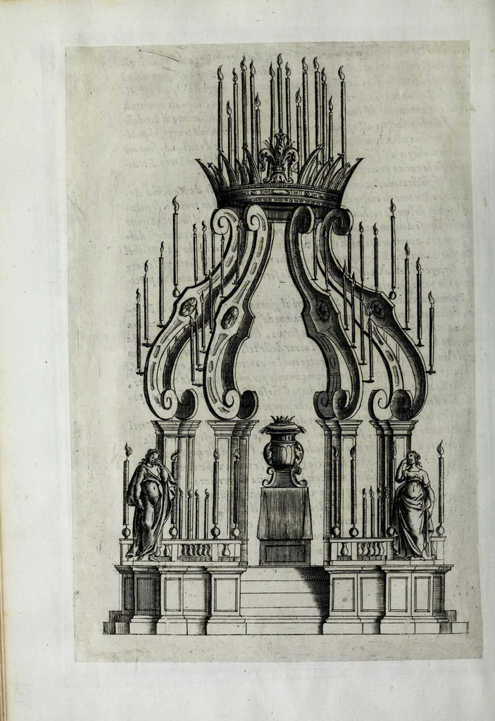 An illustration from Eseqvie fatte in Venetia dalla natione fiorentina al serenissimo d. Cosimo II qvarto gran dvca di Toscana il dì 25 di maggio j62j, 1621, leaf 14