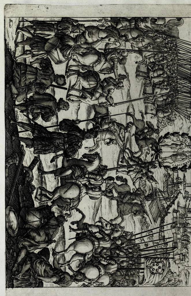 An illustration from Eseqvie fatte in Venetia dalla natione fiorentina al serenissimo d. Cosimo II qvarto gran dvca di Toscana il dì 25 di maggio j62j, 1621, leaf 36