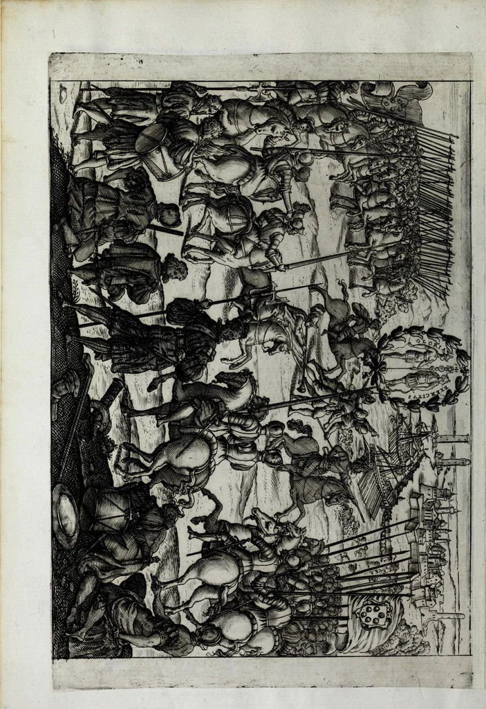 An illustration from Eseqvie fatte in Venetia dalla natione fiorentina al serenissimo d. Cosimo II qvarto gran dvca di Toscana il dì 25 di maggio j62j, 1621, leaf 38