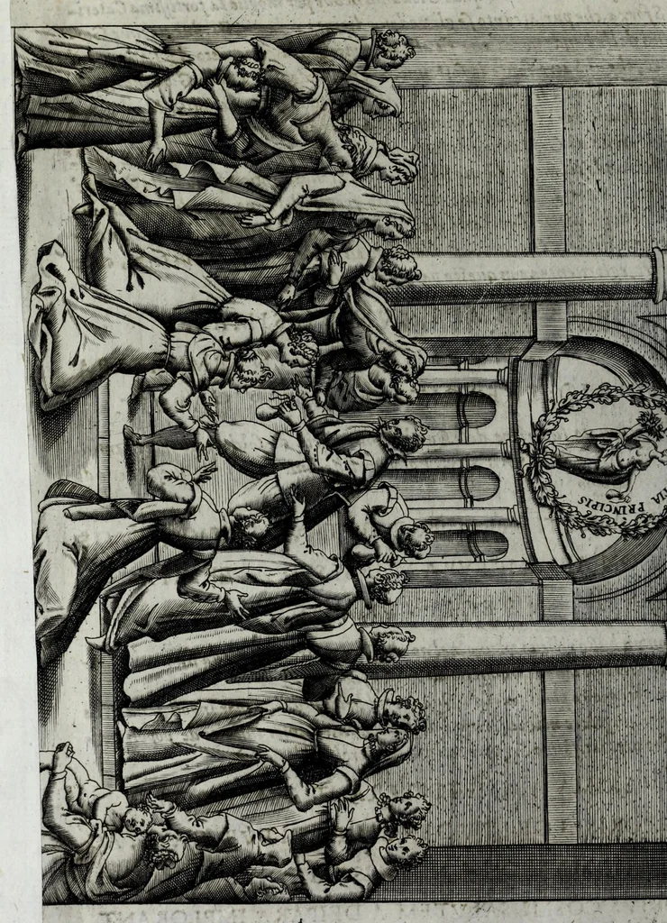 An illustration from Eseqvie fatte in Venetia dalla natione fiorentina al serenissimo d. Cosimo II qvarto gran dvca di Toscana il dì 25 di maggio j62j, 1621, leaf 42