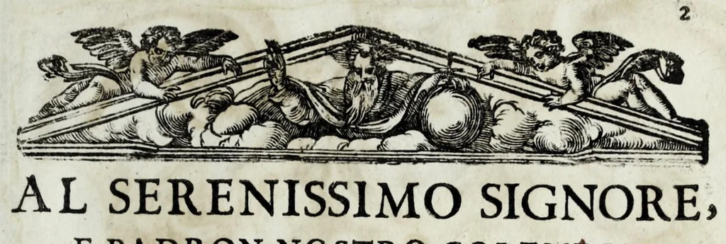 An illustration from Eseqvie fatte in Venetia dalla natione fiorentina al serenissimo d. Cosimo II qvarto gran dvca di Toscana il dì 25 di maggio j62j, 1621, leaf 7