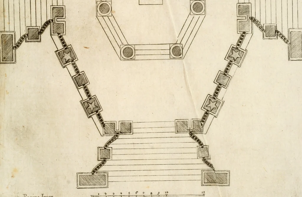 An illustration from Eseqvie reali alla Catt. Maestà del rè d. Filippo IV. celebrate in Milano alli 17. decembre 1665 per ordine dell'eccellentissimò signore il sig. d. Lvigi de Guzman Ponze de Leon ... in esecuzione del comandamento dell'avgvstissima reina Maria Anna nostra signora, 1665, leaf 100