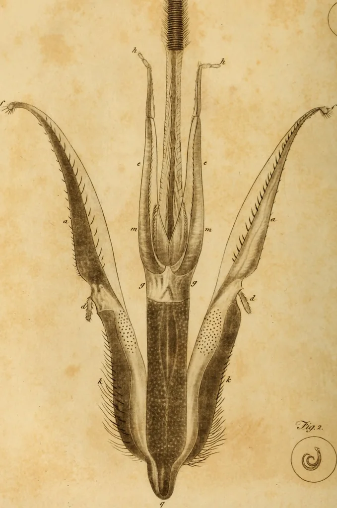 An illustration from Essays on the microscope : containing a practical description of the most improved microscopes : a general history of insects : illustrated with thirty-two folio plates (2nd ed. / with considerable additions and improvements by Frederick Kanmacher), 1798, leaf 803