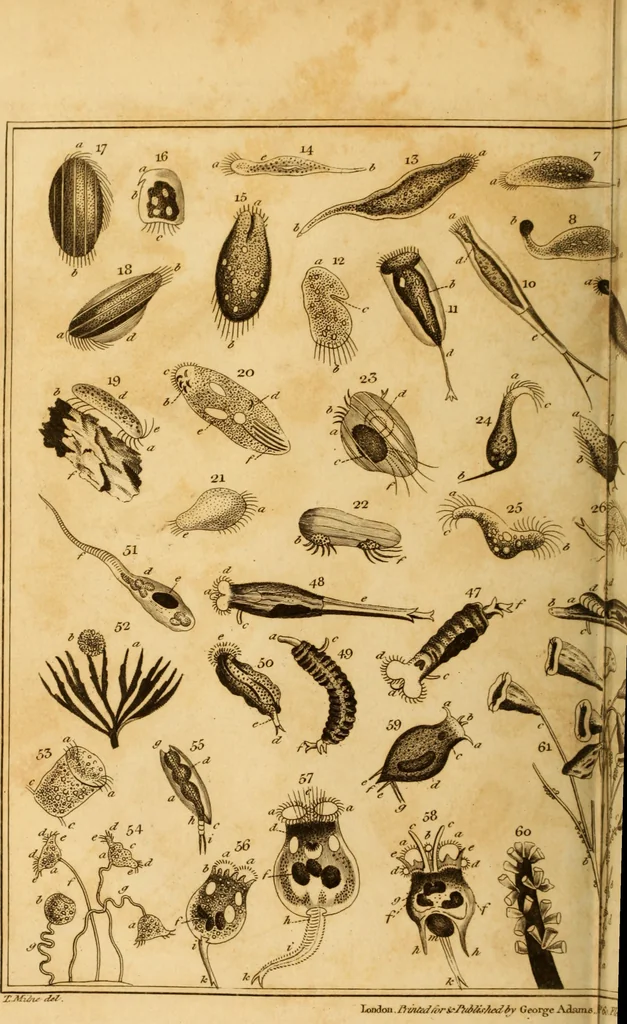 An illustration from Essays on the microscope : containing a practical description of the most improved microscopes : a general history of insects : illustrated with thirty-two folio plates (2nd ed. / with considerable additions and improvements by Frederick Kanmacher), 1798, leaf 859