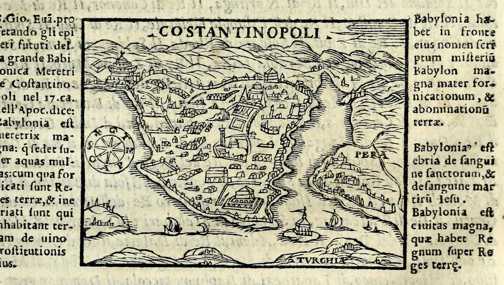 An illustration from Espositione dell'XI. et XII. cap. del IIII. lib. d'Esdra : sopra gli accidenti passati, presenti, & futuri della reuolutione del grande & tremendo imperio dell'aquila, quarta, & ultima monarchia nel mondo, 1571, leaf 41