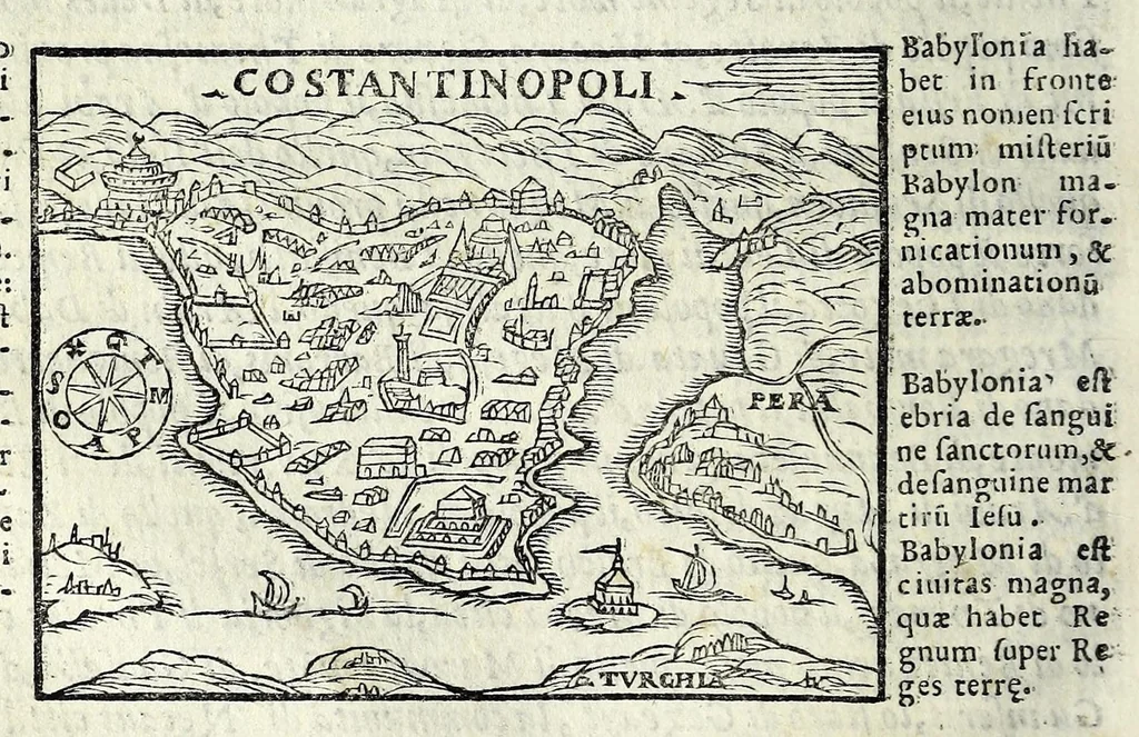 An illustration from Espositione dell'XI. et XII. cap. del IIII. lib. d'Esdra : sopra gli accidenti passati, presenti, & futuri della reuolutione del grande & tremendo imperio dell'aquila, quarta, & ultima monarchia nel mondo, 1571, leaf 46